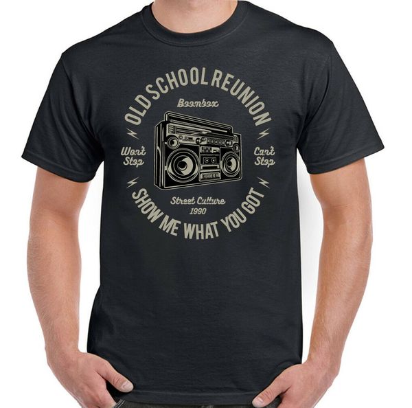 vecchia scuola rimpatriata divertente da uomo retro t-shirt boogie scatola anni